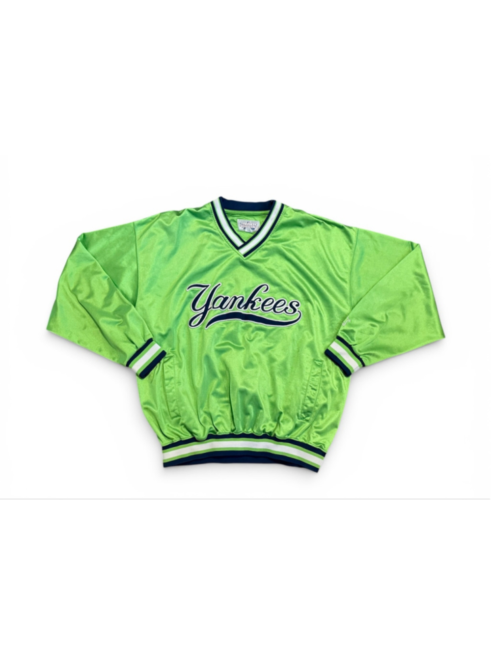 Vintage 1990s Starter Genuine Merchandise New York Yankees Pullover Jacket Sz L - Picture 2 of 11